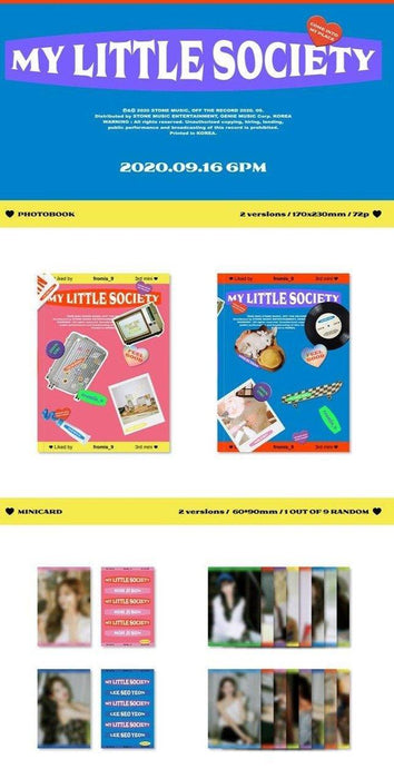 FROMIS_9 - 3rd Mini [MY LITTLE SOCIETY] (My Society & My Account Ver.) - FROMIS 9