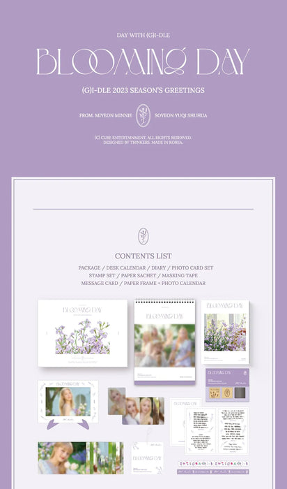 (G)I-DLE - 2023 SEASON'S GREETINGS "BLOOMING DAY" Nolae Kpop
