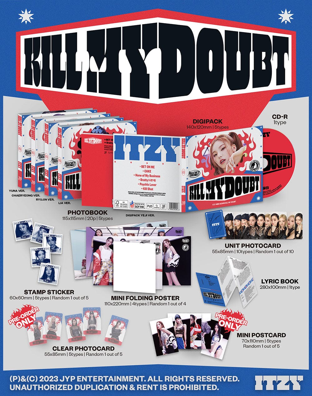 ITZY - KILL MY DOUBT (7TH MINI ALBUM) DIGIPACK Ver. Nolae Kpop