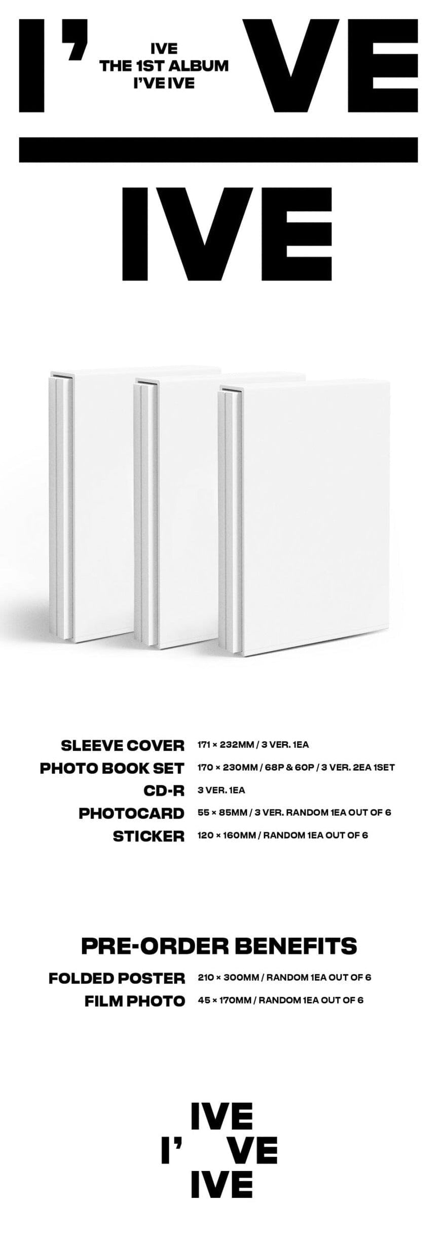 IVE - 1st album [I've IVE] (VER SET / JEWEL SET) + STARSHIP GIFT — Nolae