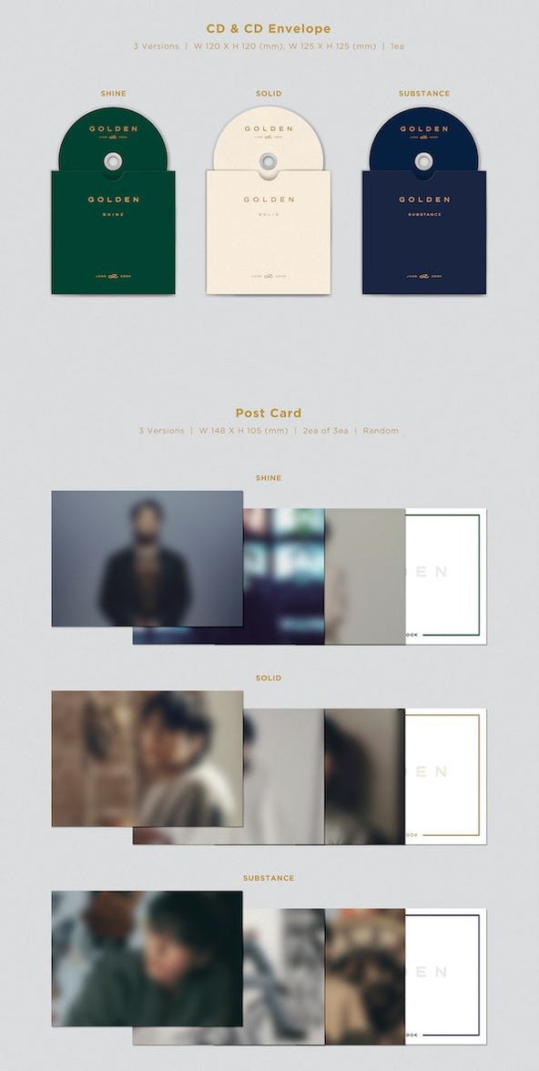 JUNGKOOK (BTS) - GOLDEN (1ST SOLO ALBUM) SET + Weverse Gift — Nolae