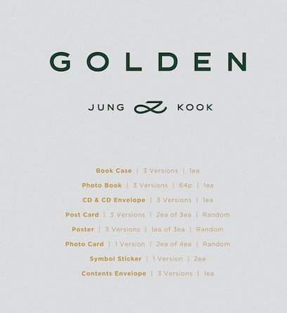 JUNGKOOK (BTS) - GOLDEN (1ST SOLO ALBUM) + Weverse Gift — Nolae