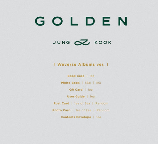 JUNGKOOK (BTS) - GOLDEN (WEVERSE ALBUMS VER.) Nolae Kpop