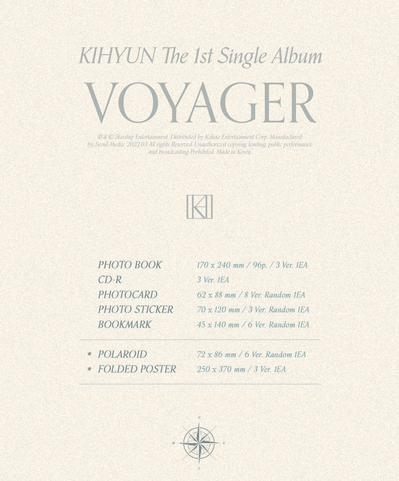 KIHYUN - VOYAGER (1ST SINGLE ALBUM) Nolae Kpop