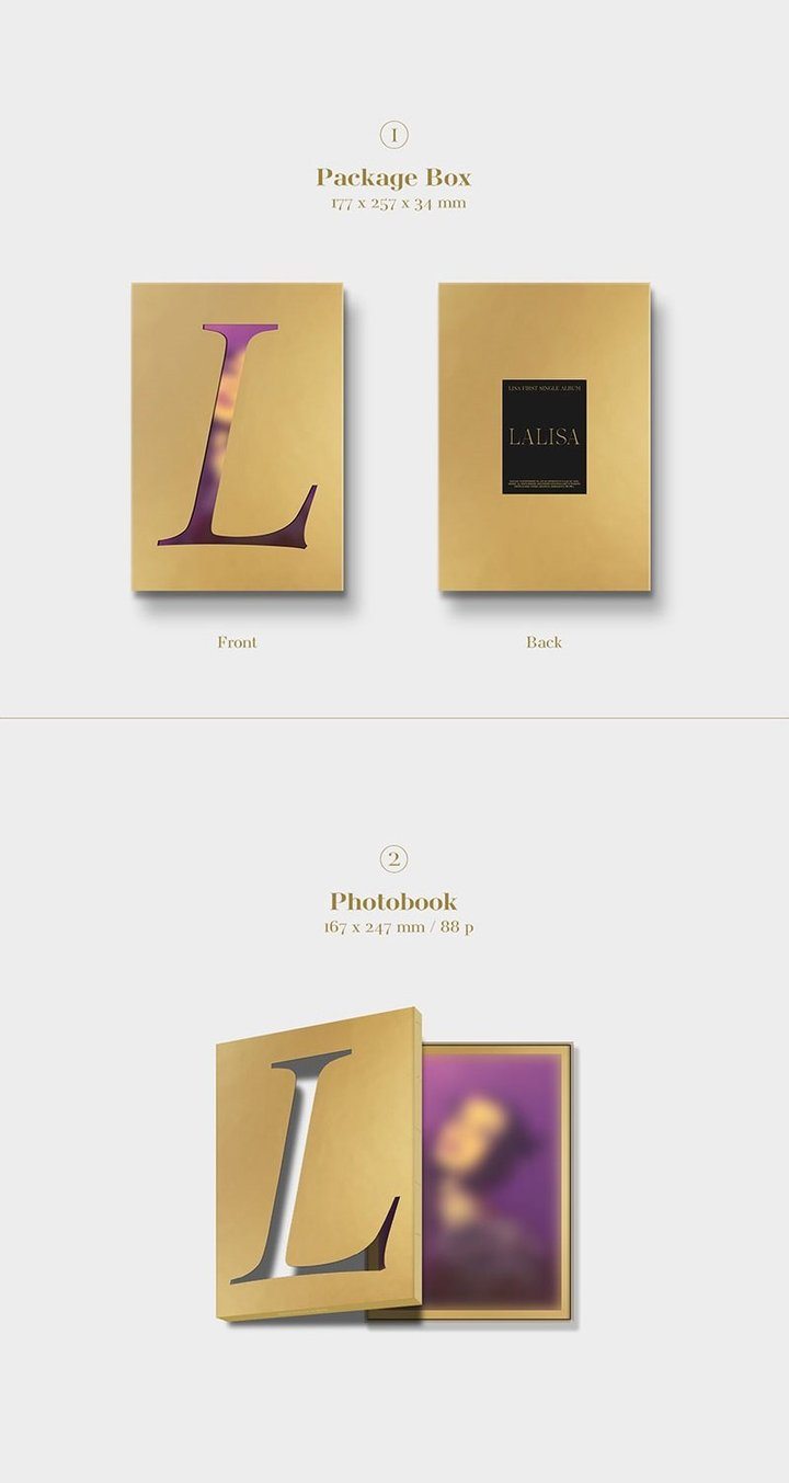 LALISA FIRST SINGLE ALBUM フォトブック2枚セット Amazon.com: LALISA LISA First Single Album (BLACK VER