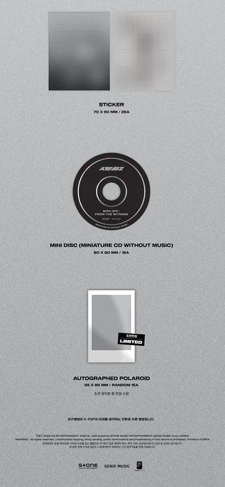 [Makestar] ATEEZ - SPIN OFF FROM THE WITNESS (Poca Album Ver.) + Photocard Nolae Kpop