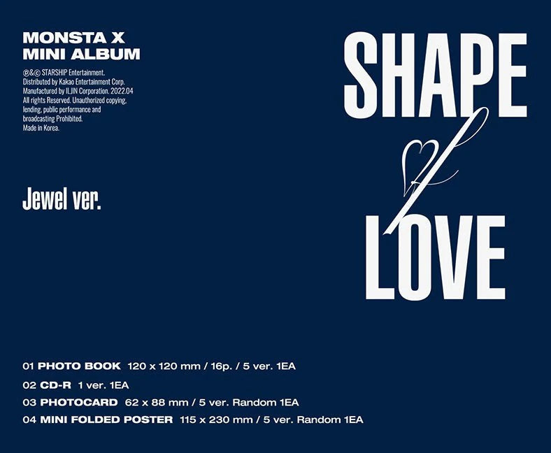 MONSTA X - 11th mini [SHAPE of LOVE] Jewel Ver. Nolae Kpop
