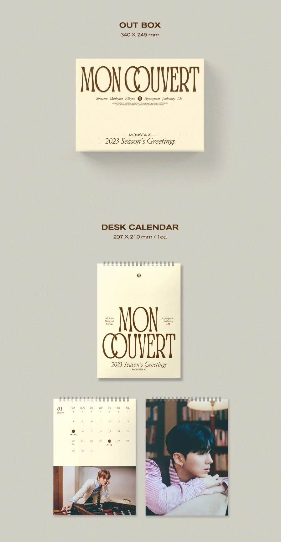 MONSTA X - 2023 SEASON'S GREETINGS "MON COUVERT" Nolae Kpop