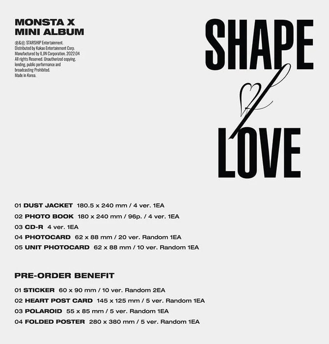 MONSTA X - SHAPE of LOVE (Random Ver.)