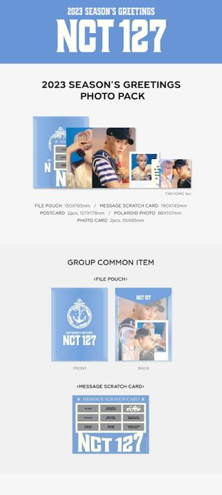 NCT 127 - 2023 SEASON'S GREETINGS PHOTO PACK Nolae Kpop