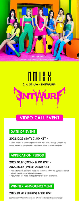 NMIXX - ENTWURF (2ND SINGLE ALBUM) - VIDEOCALL Event Nolae Kpop
