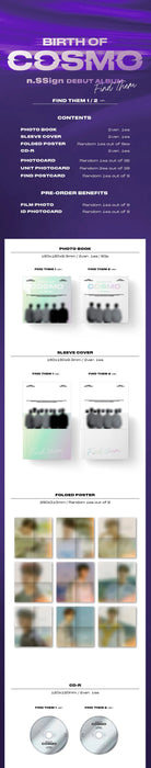 N.SSIGN - BIRTH OF COSMO (DEBUT ALBUM) FIND THEM Ver. Nolae Kpop