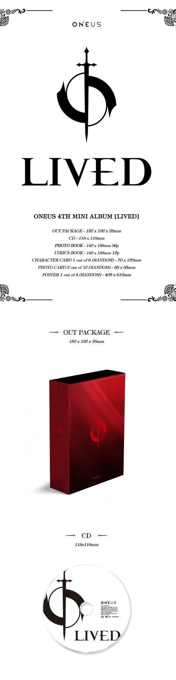 ONEUS LIVED 未開封 35枚 ONEUS - 4th Mini Album [Lived]