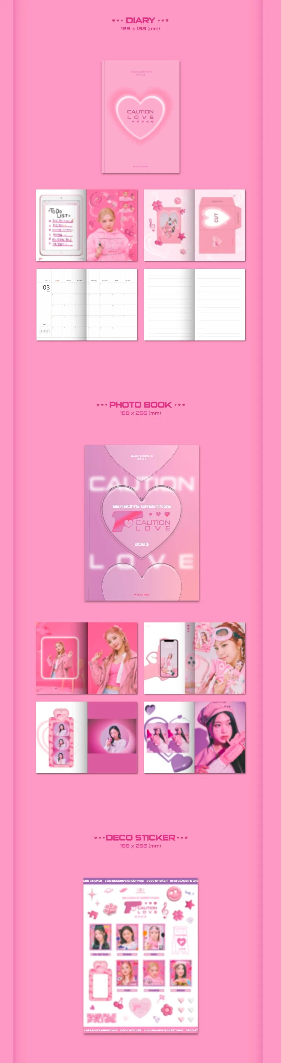 PURPLE KISS - 2023 SEASON'S GREETINGS "Caution Love" Nolae Kpop