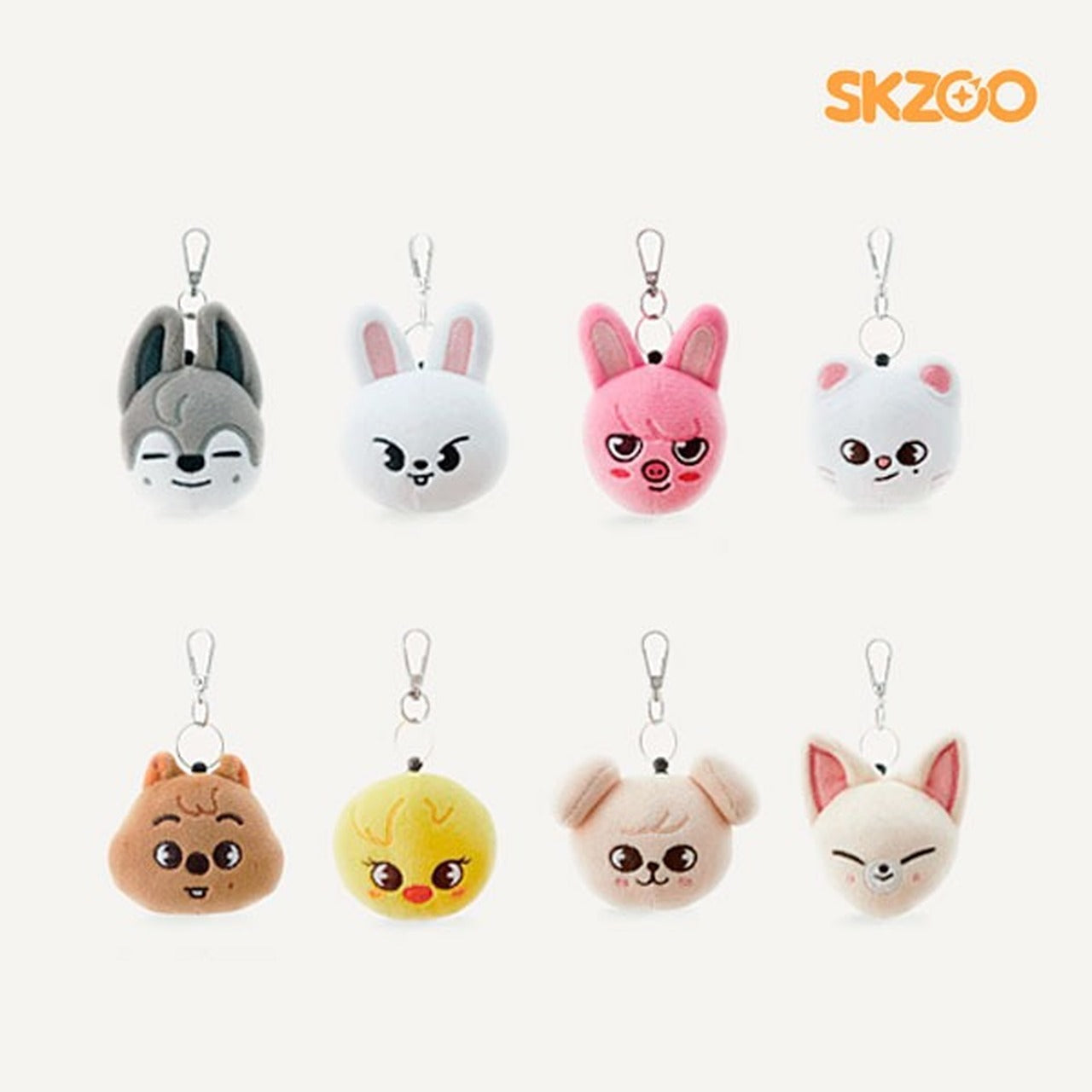 SKZOO Mini Face Keyring - Wolf Chan