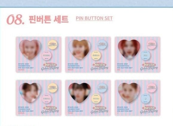 STAYC - PIN BUTTON SET (STAYC 2ND FANMEETING - SWITH GELATO FACTORY) MD - J