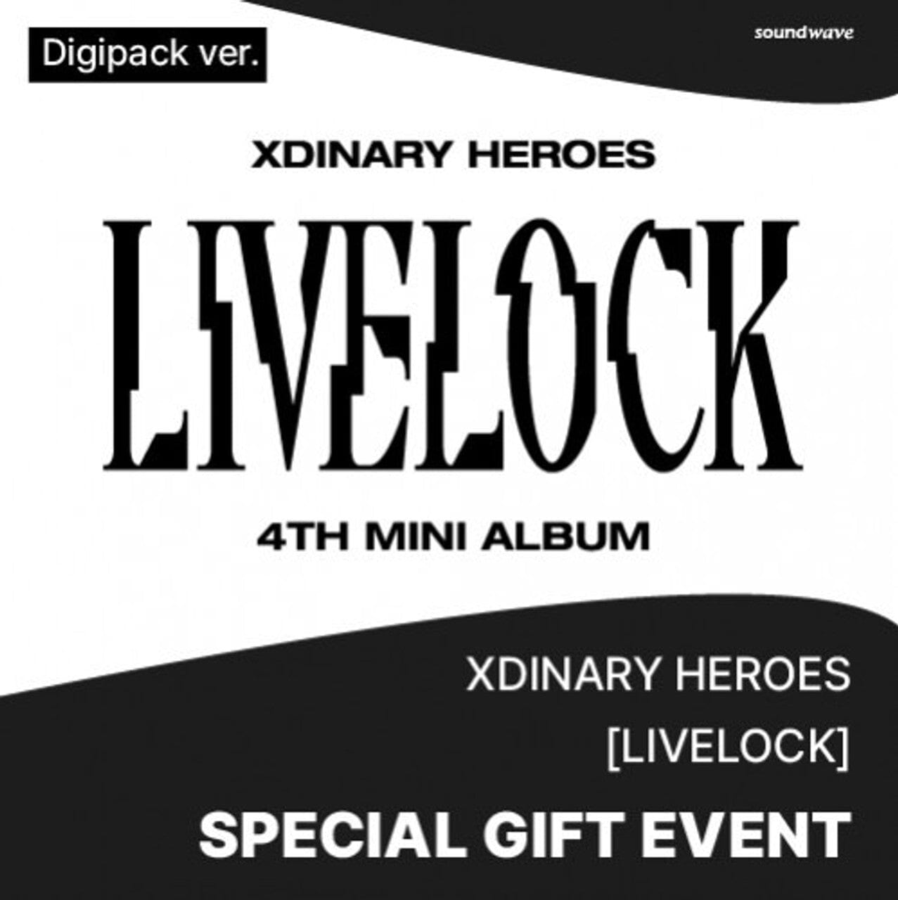 XDINARY HEROES – LIVELOCK (4TH MINI ALBUM) DIGIPACK VER. + Soundwave Photocard Nolae Kpop