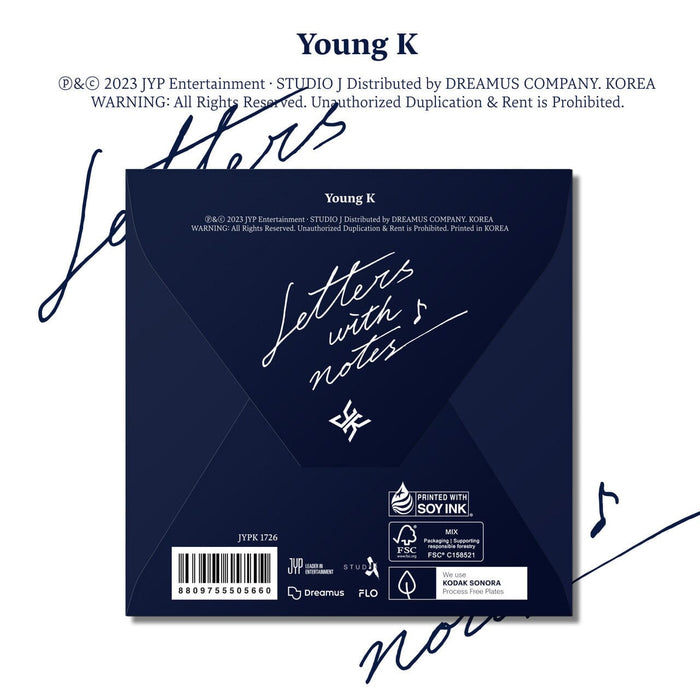 Young K (DAY6) - Letters with notes (Digipack Ver.) Nolae Kpop